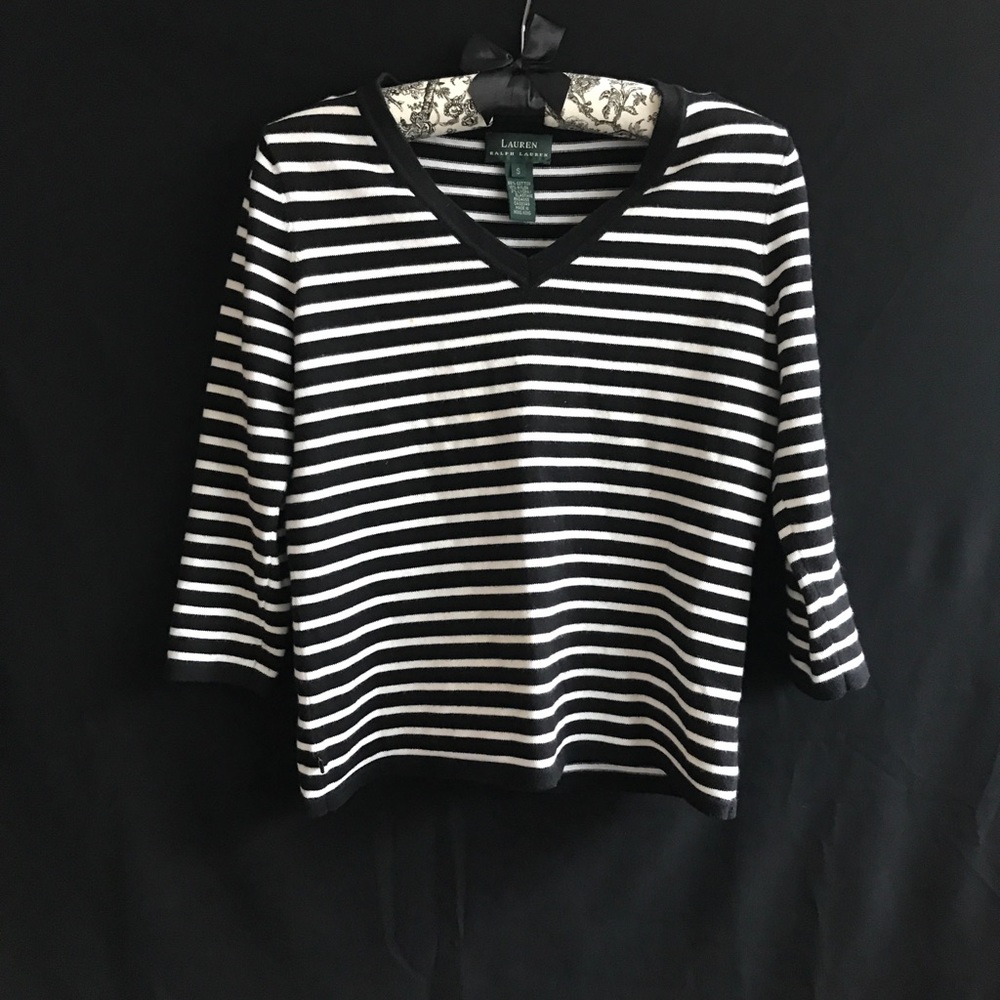 Ralph Lauren striped sweater S 3/4 sleeve